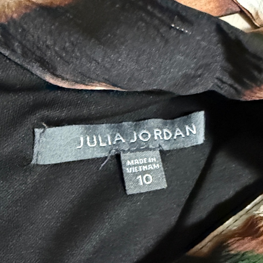 Julia Jordan Floral Midi Dress - Black, Brown, Green - Picture 4 of 10